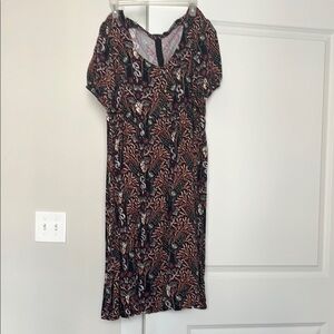 Red Black Hand Moth Dress